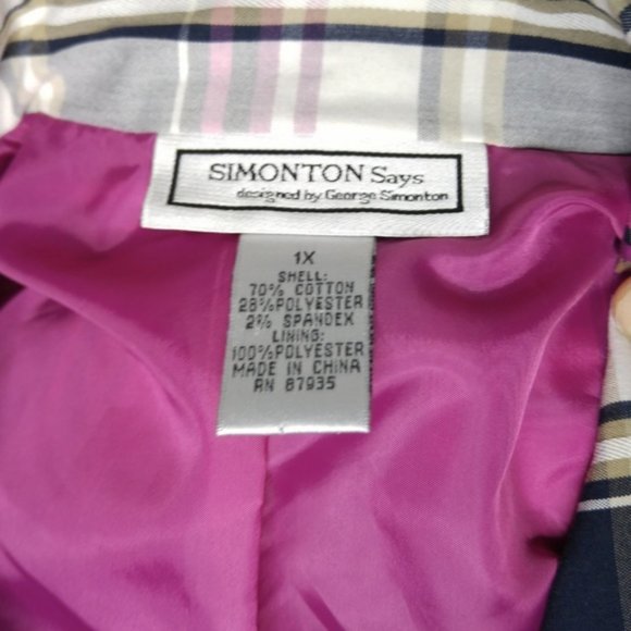 Simonton Jacket Sz 1x Raincoat Windbreaker Coat - Picture 6 of 6